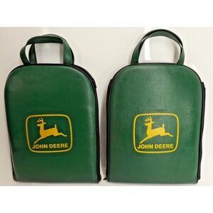 2 - John Deere Tractor Stadium Cushion Chairs Folding Zipped 12 x 16"